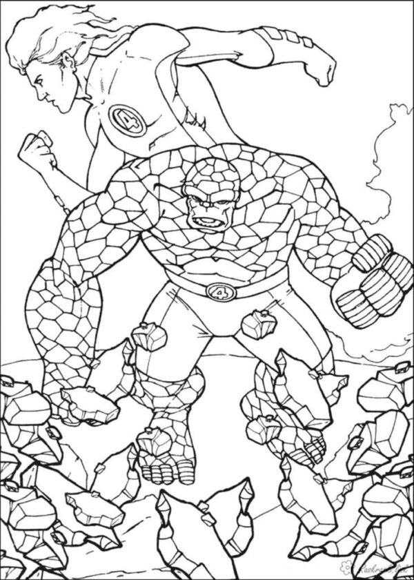 Mister Fantastic Escapes Rockfall coloring page