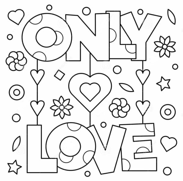 Only Love is an Important Feeling on Earth coloring page - Download ...