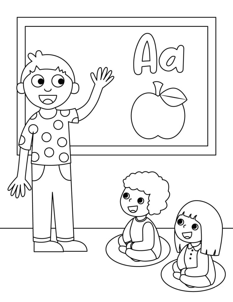 Perfect School coloring page