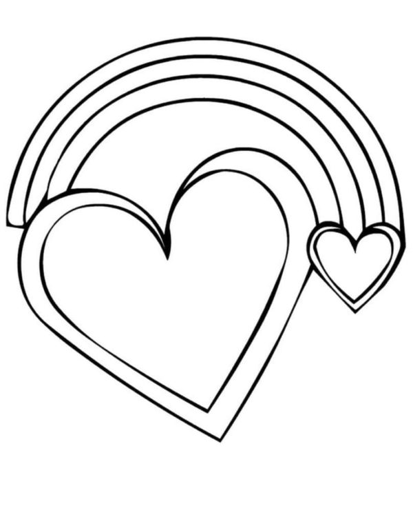 Rainbow Of Hearts coloring page - Download, Print or Color Online for Free