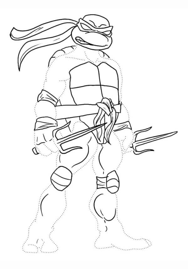 Raphael Color By Number coloring page