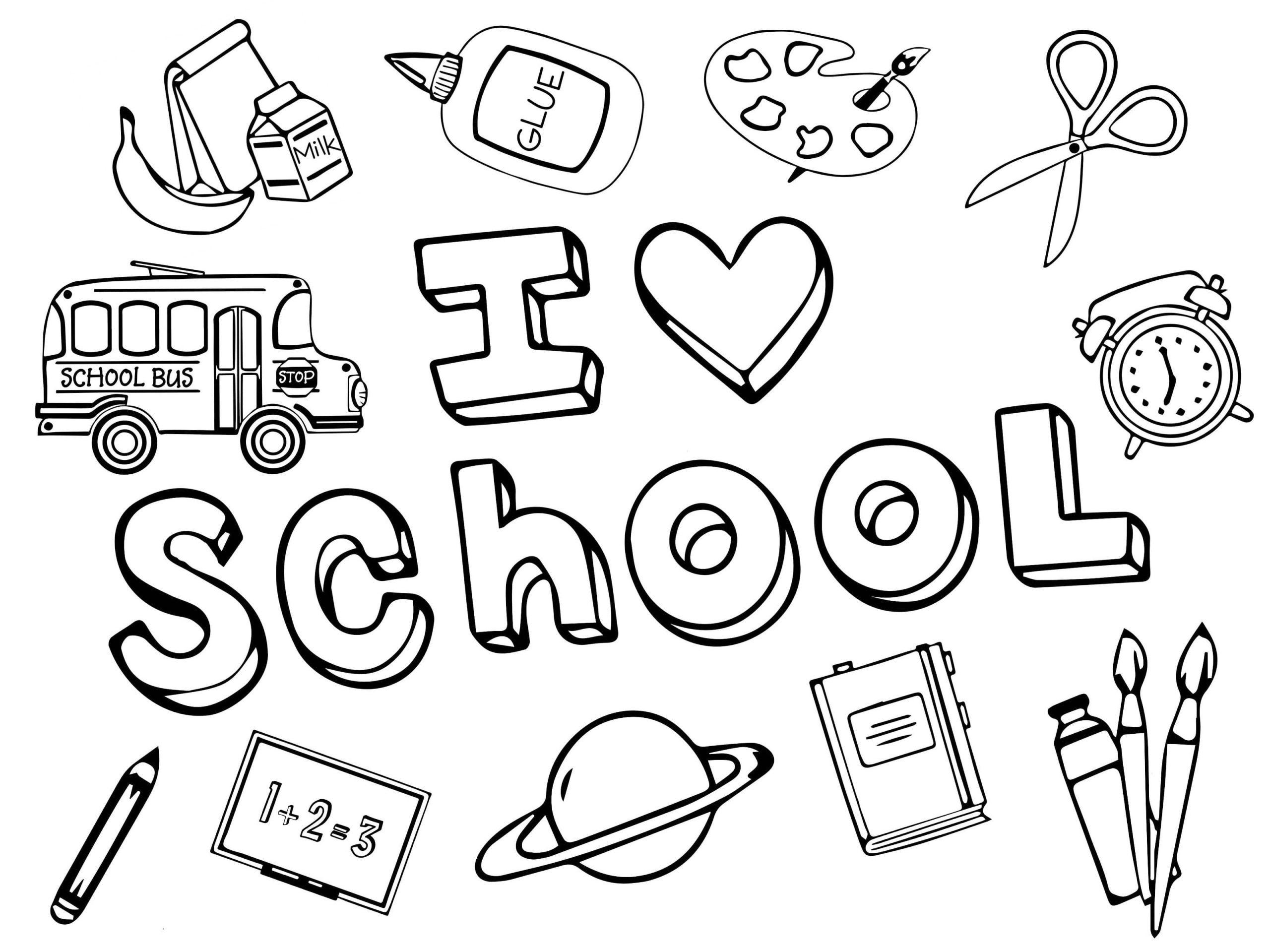 School 3 coloring page