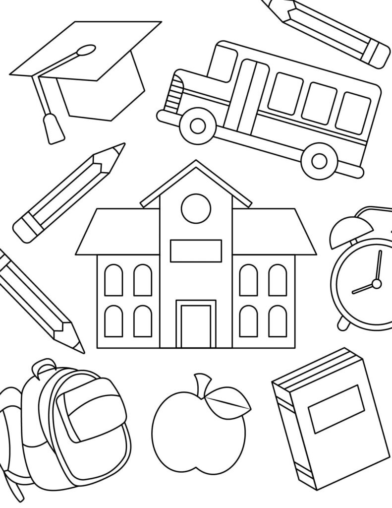 School 5 coloring page