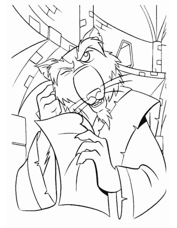 Splinter is The Turtles’ Sensei coloring page