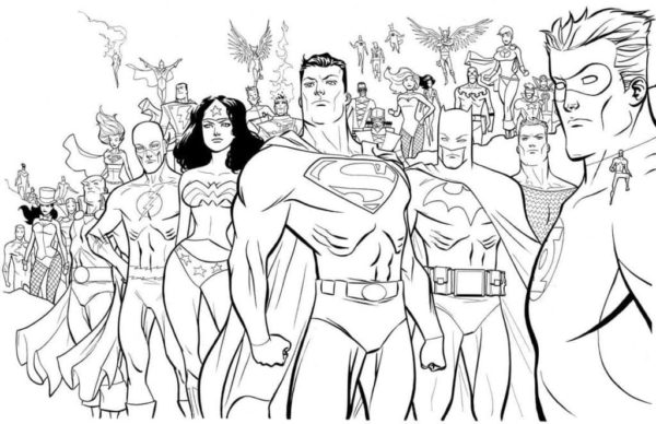 Superheroes Are Always on Guard Without Breaks And Weekends coloring page