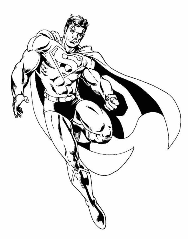 Superman Has not only Superpowers coloring page