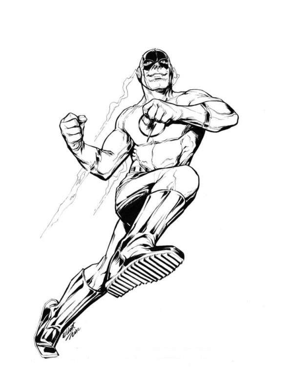 The Fastest Man on Earth is Flash coloring page