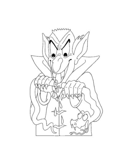 The Vampire Bit The Snake coloring page