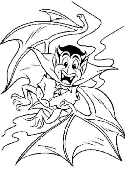 Vampire Flying coloring page