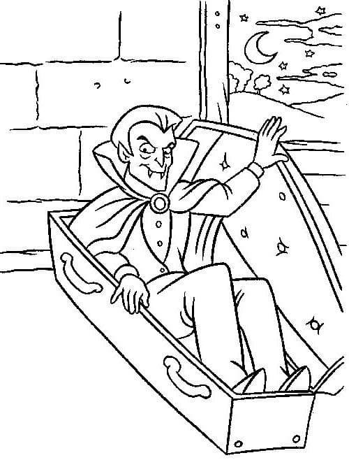 Vampire Go To Sleep coloring page