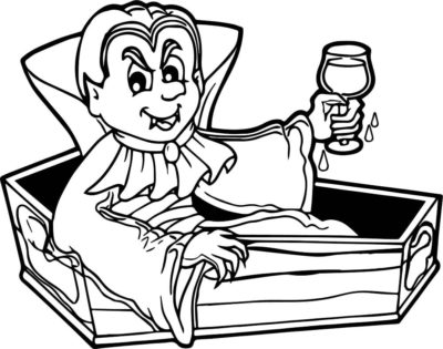 Vampire Sitting coloring page