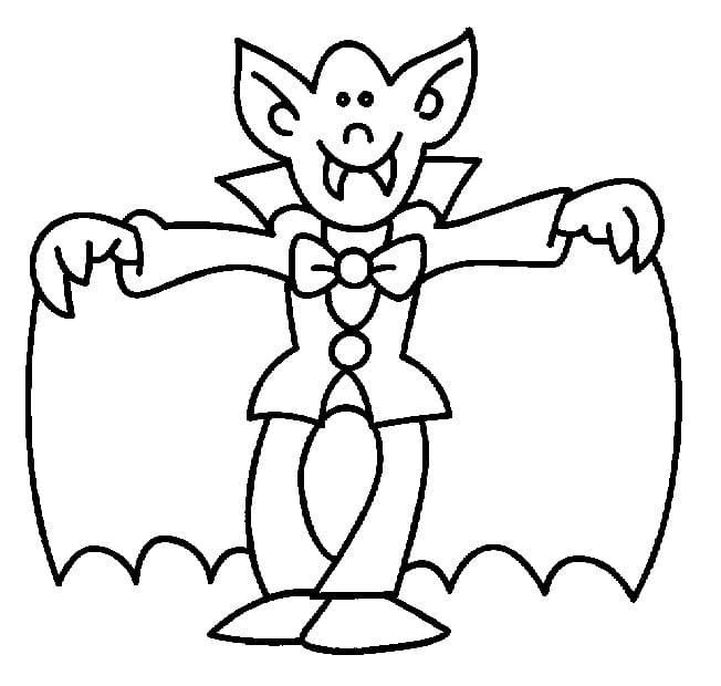 Very Simple Vampire coloring page