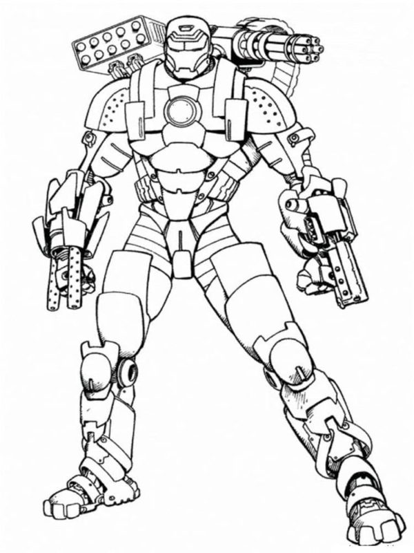 Warrior Ironman coloring page