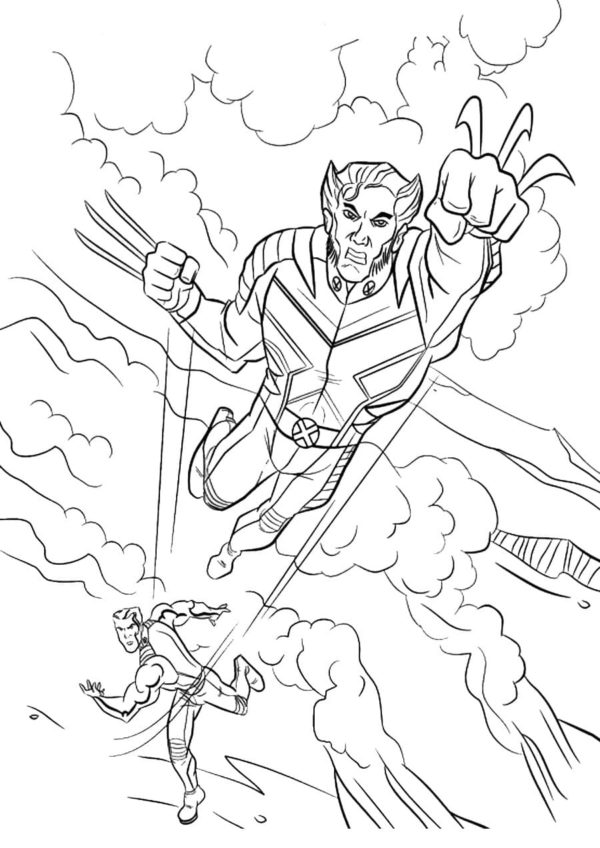 Wolverine Has Regeneration That Allows him to Survive Severe Injuries coloring page