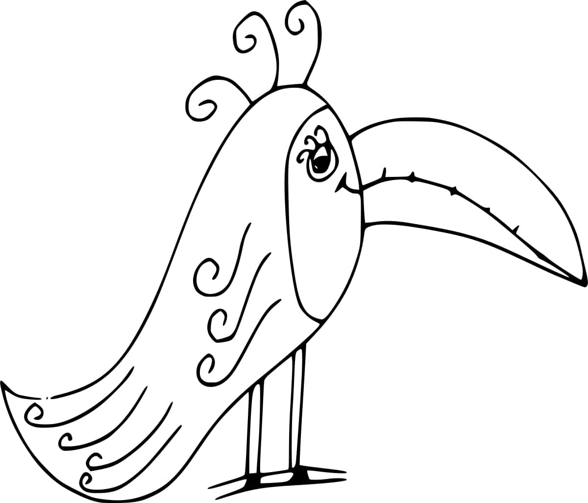 A Cute Toucan coloring page