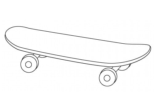 A Simple Skateboard coloring page - Download, Print or Color Online for ...