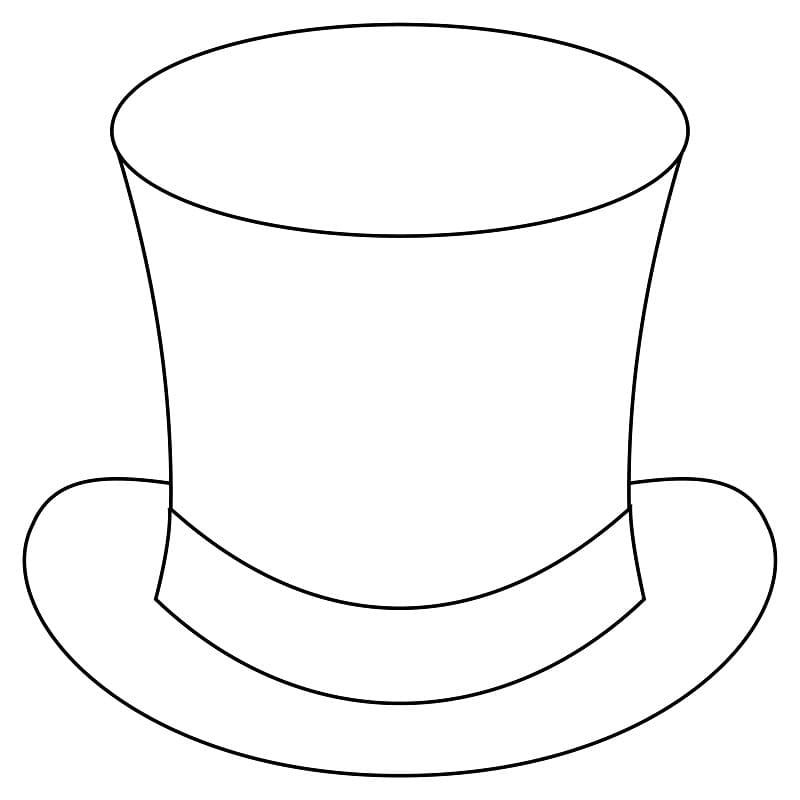 A Top Hat coloring page - Download, Print or Color Online for Free
