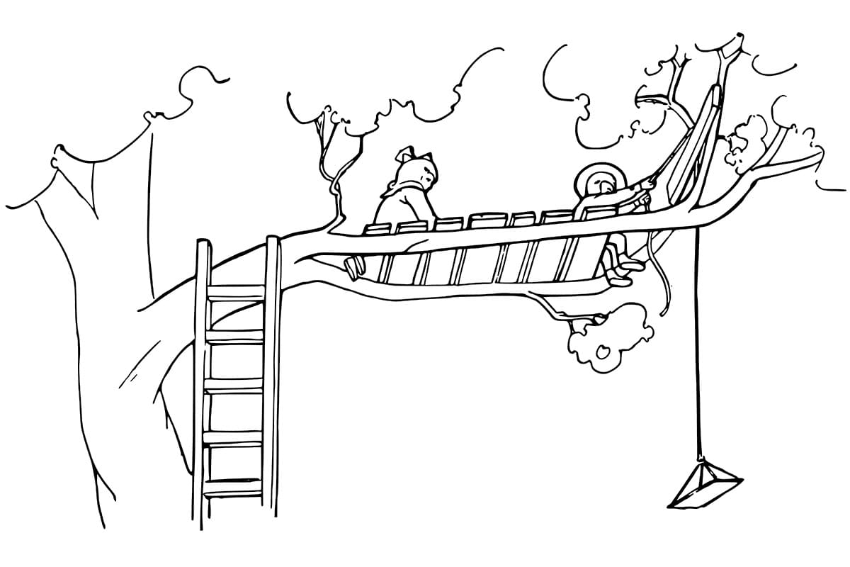 A Tree House coloring page