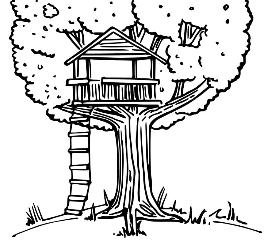 Amazing Treehouse coloring page