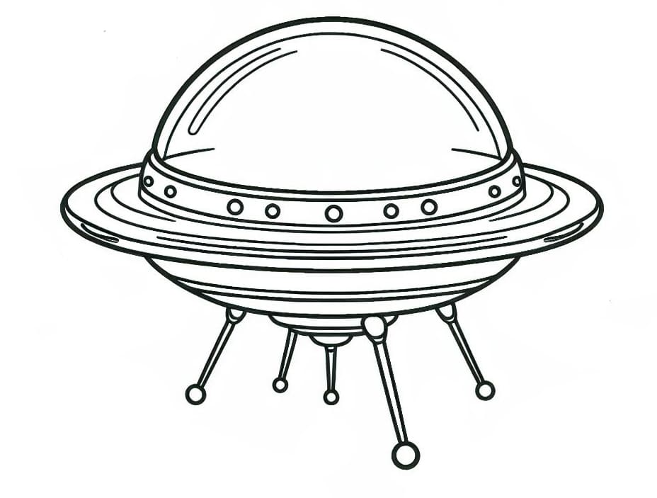 Amazing UFO coloring page