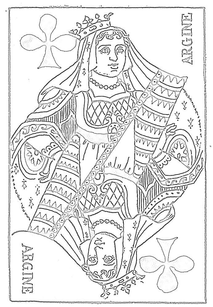 Argine Clubs Tarot coloring page