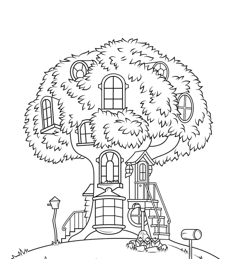 Awesome Treehouse coloring page