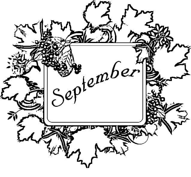 Beautiful September coloring page