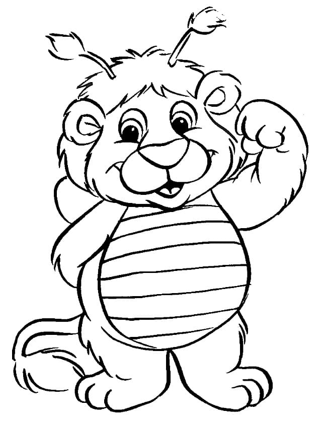 Bumblelion from The Wuzzles coloring page