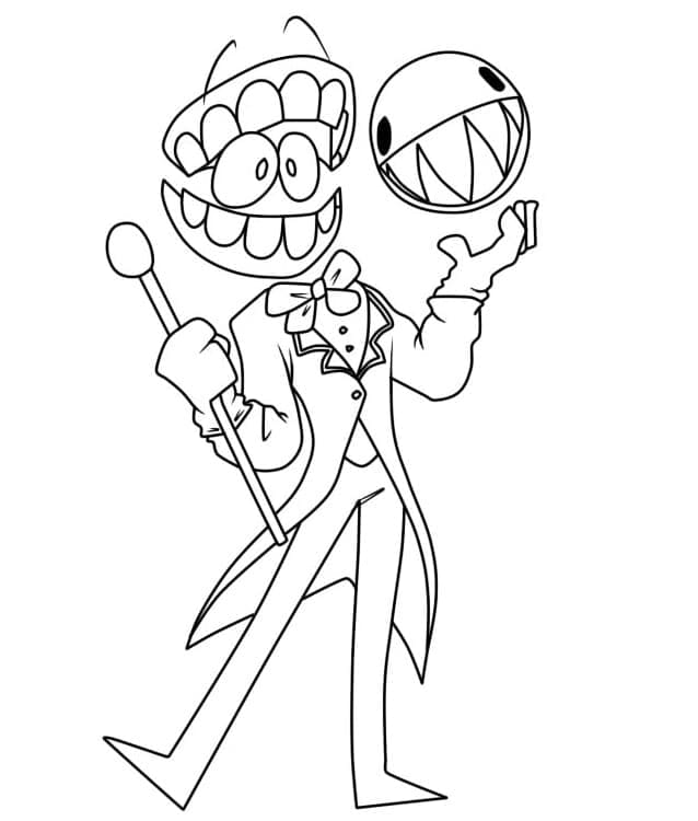 Caine and Bubble from The Amazing Digital Circus coloring page ...