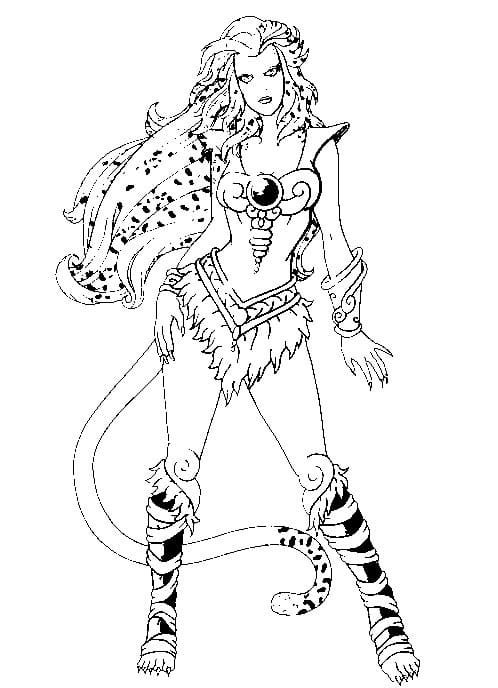 Cheetara from Thundercats coloring page