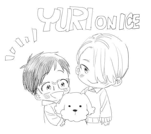 Chibi Yuri on Ice coloring page