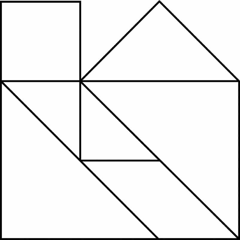 Chinese Tangram For Free coloring page