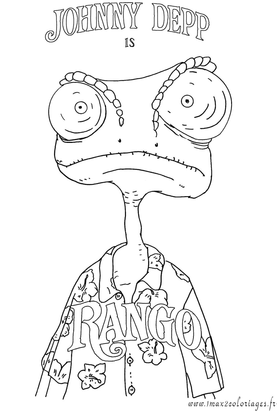 Confused Rango coloring page