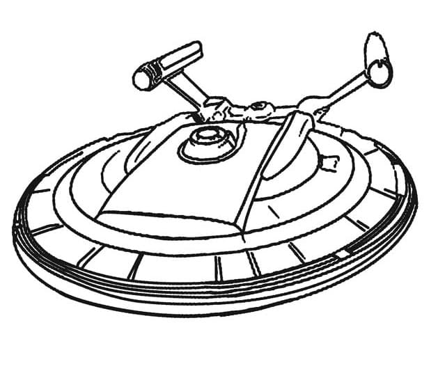 Cool UFO coloring page