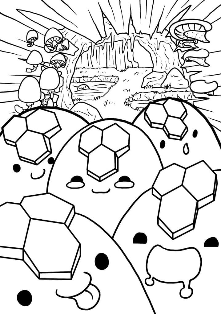 Very Happy Slime coloring page - Download, Print or Color Online