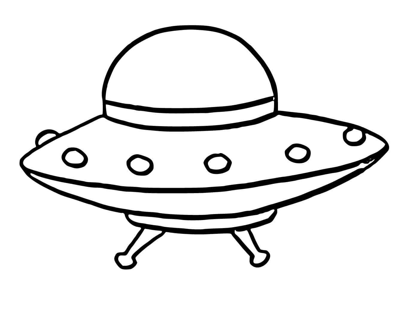 Cute UFO coloring page - Download, Print or Color Online for Free
