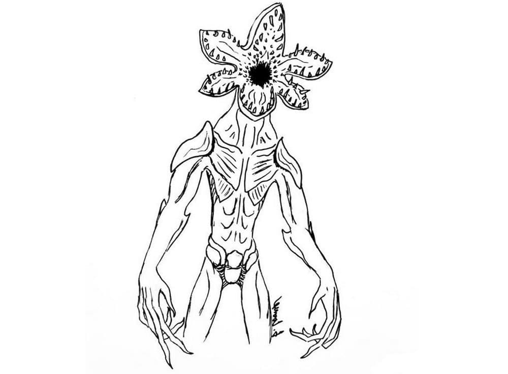 Demogorgon in Stranger Things coloring page