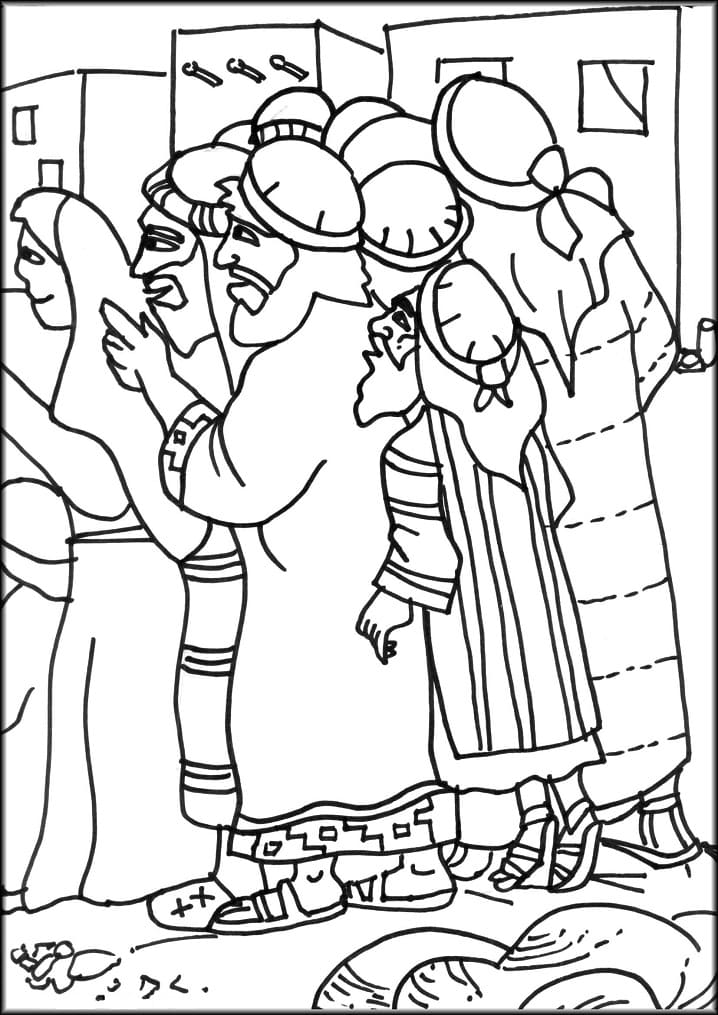 Drawing of Zacchaeus coloring page