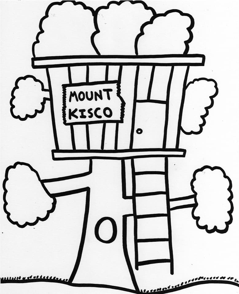 Easy Treehouse coloring page