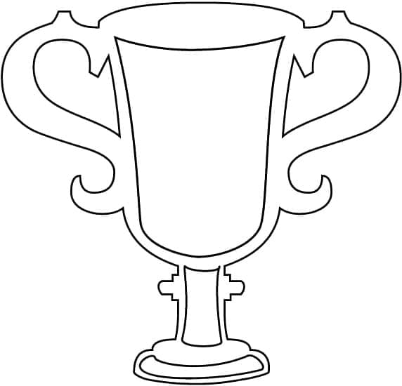 Easy Trophy coloring page