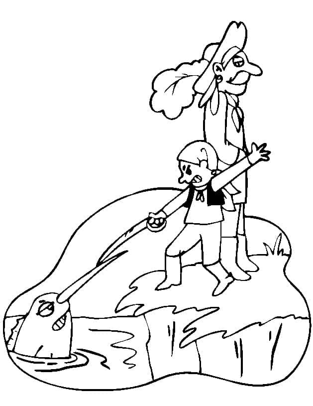 Fighting with Swordfish coloring page - Download, Print or Color Online ...