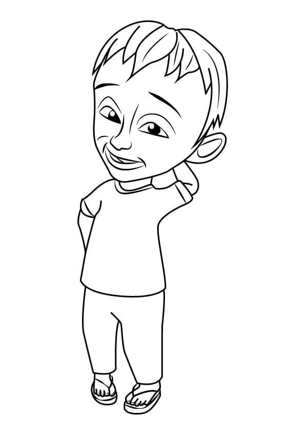Fizi from Upin & Ipin coloring page - Download, Print or Color Online ...