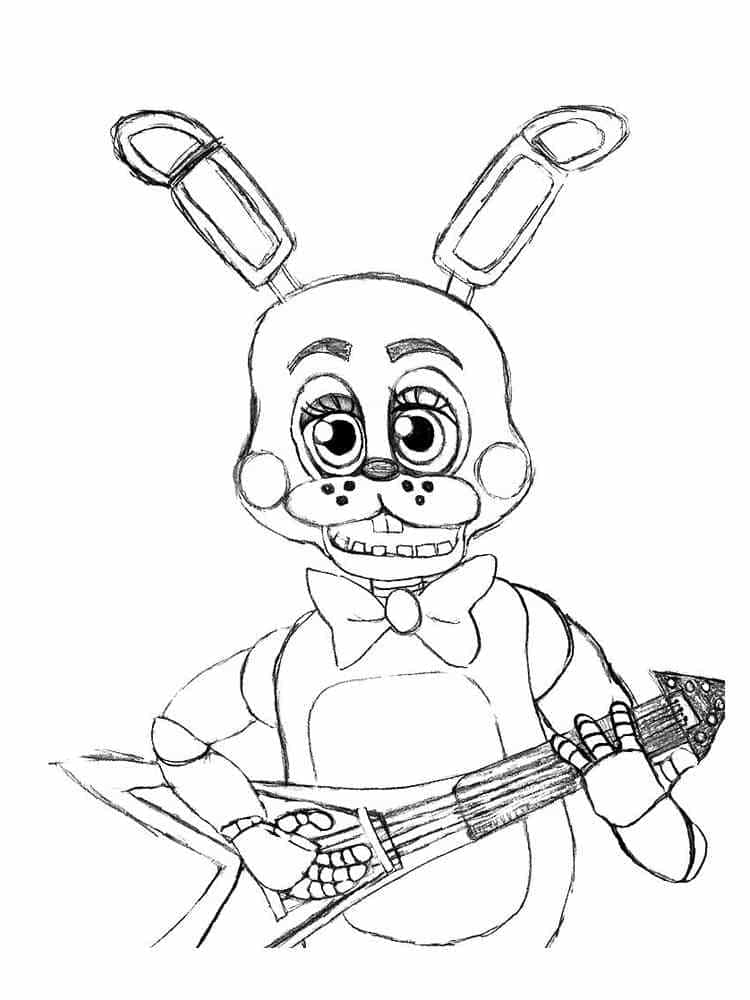 Free Drawing of Toy Bonnie coloring page