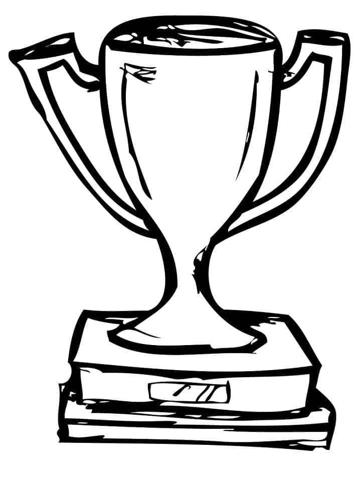 Free Drawing of Trophy coloring page