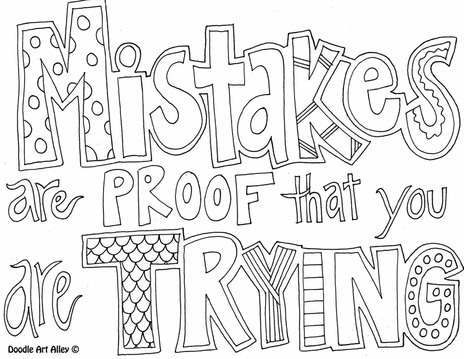 Free Growth Mindset coloring page