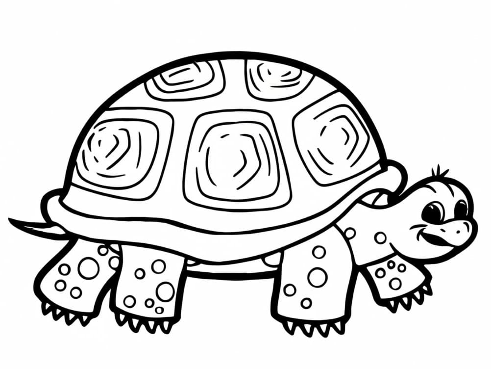 Free Printable Tortoise coloring page