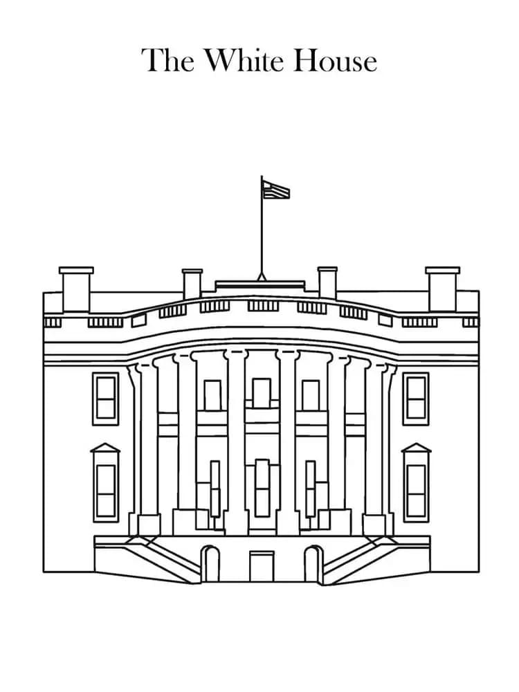 Free Printable White House coloring page