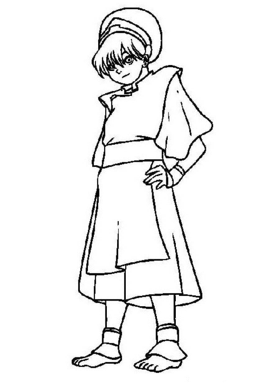 Free Toph Beifong coloring page