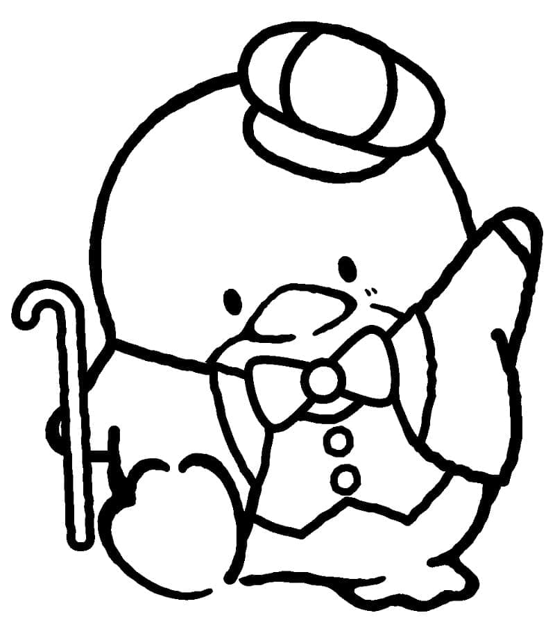 Gentle Tuxedo Sam coloring page