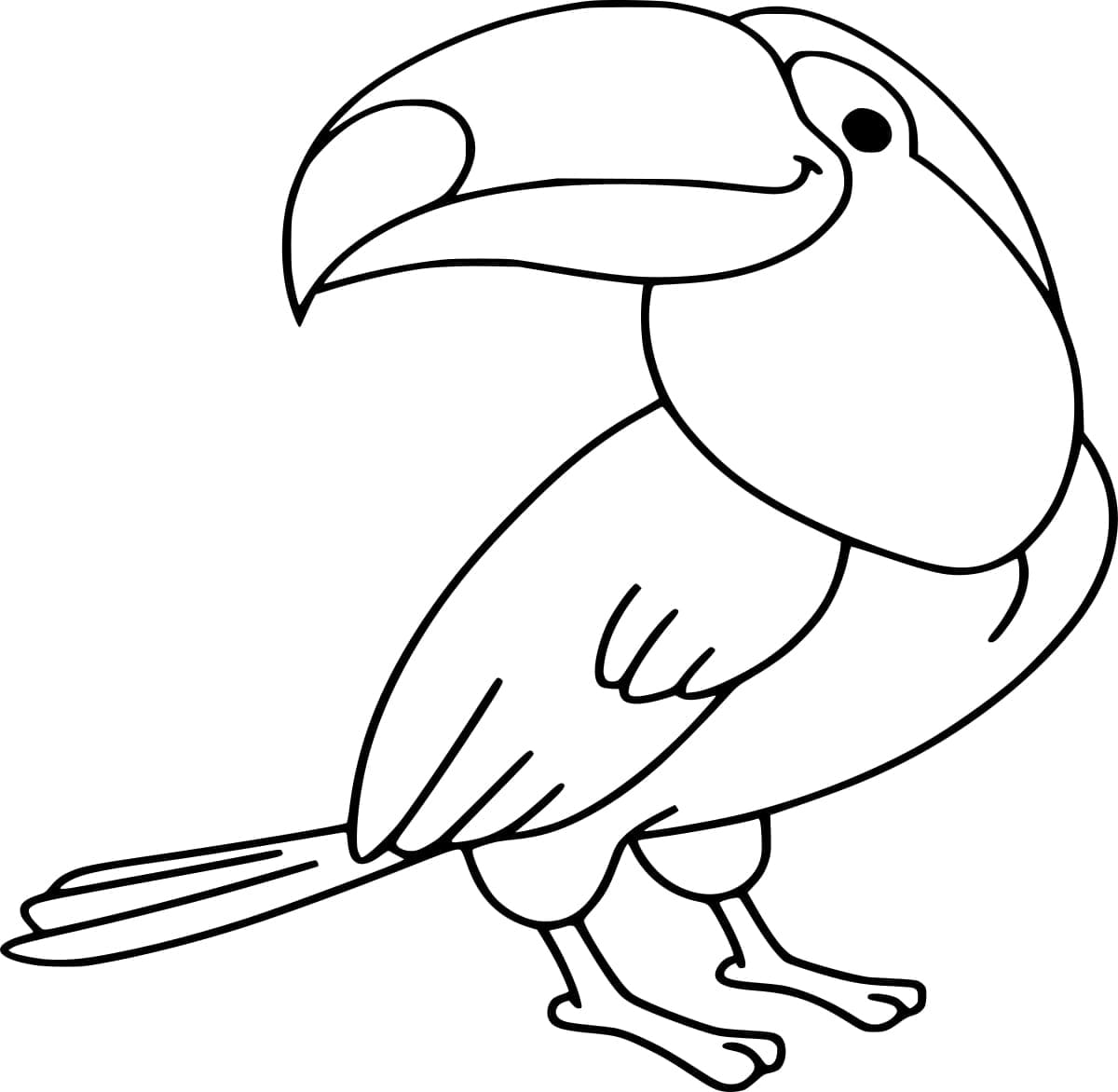 Gorgeous Toucan coloring page